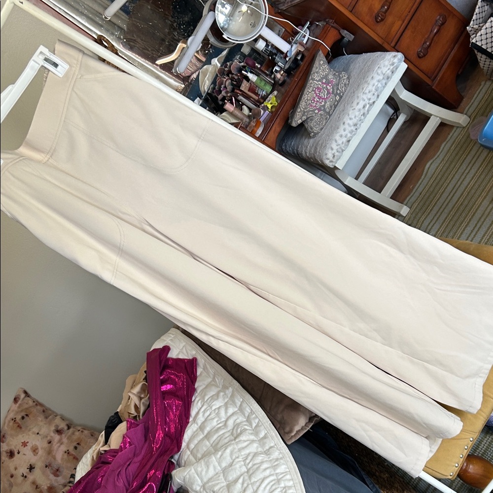 Max Studio Cream Wide Leg Pants